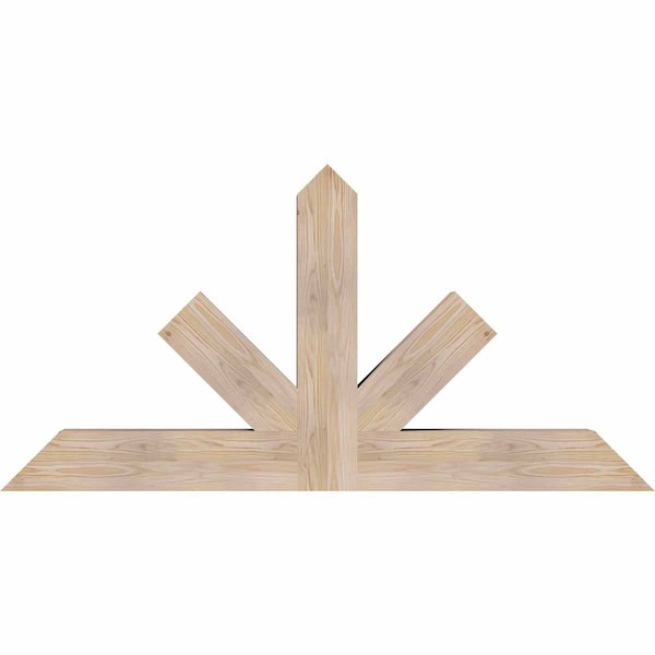 Ekena Millwork Saratoga Smooth Timber Gable Bracket, Douglas Fir, 60"W x 30"H x 5 1/2"D x 5 1/2"F, 12/12 Pitch GBW060X30X0606SAR00SDF - main